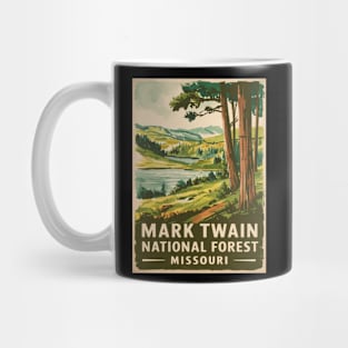 Mark Twain National Forest Missouri - Watercolor Travel Poster Mug